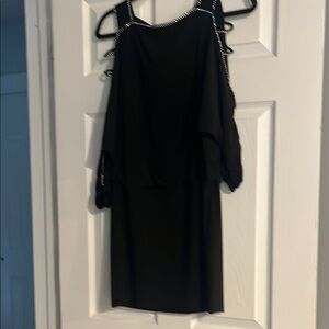 Elegant Black Cold Shoulder Dress